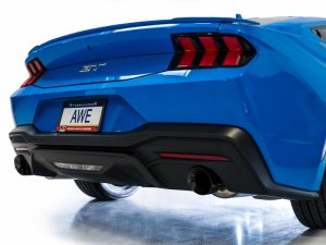 Ford Mustang Performance Exhaust - Rear - AWE Tuning - Cat Back Track Edition - Diamond Black - 2024+ Ford Mustang Performance Exhaust - Rear - AWE Tuning - Cat Back Track Edition - Diamond Black - 2024+